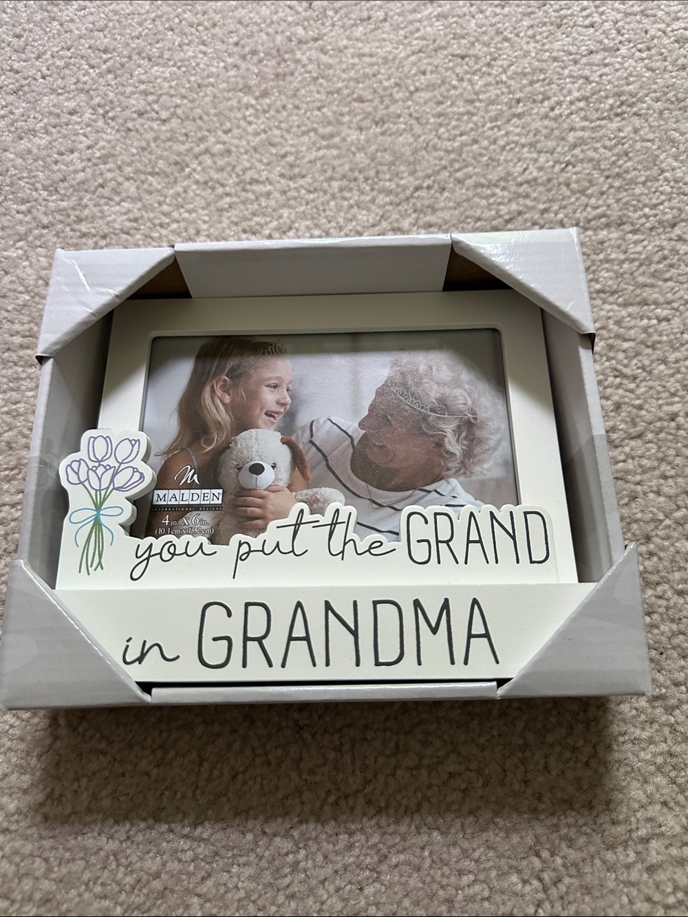 Malden White 'You Put the GRAND in GRANDMA' Sentiment Frame